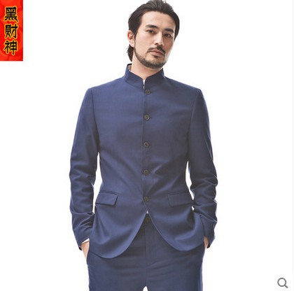 中国风花笙记中山装套装中式立领西装