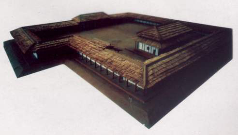 二里头宫殿复原图 二里头宫殿复原图