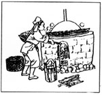 \ 二,加入草灰蒸煮