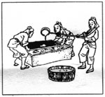 \ 五,用竹廉抄成纸张