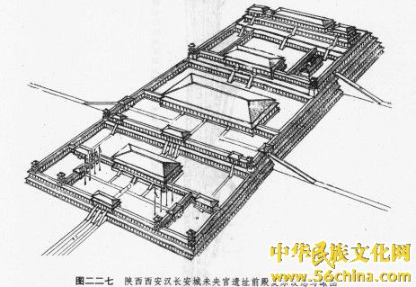 未央宫考古复原图 未央宫考古复原图