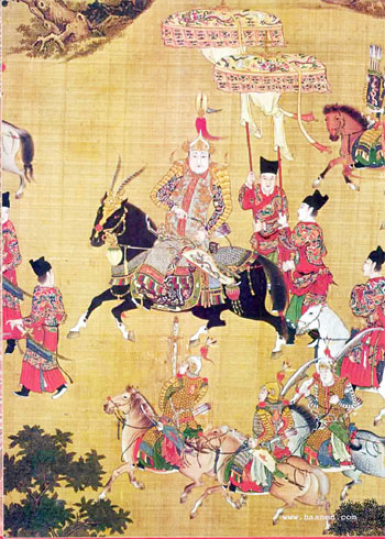 明《出警入跸图》(局部) 明《出警入跸图》(局部)